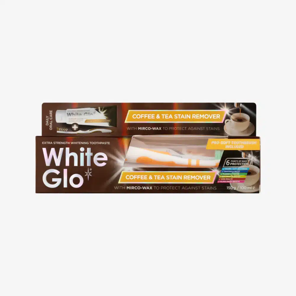 white glo coffee & tea drinkers formula whitening toothpaste