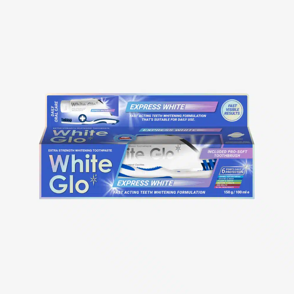 white glo charcoal + baking soda maximum white toothpaste 150g (copy)